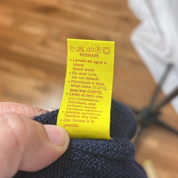 Kuna Alpaca Navy Blue V neck Button-Up Vest Cardigan with Pockets Size 1 Small - Picture 14 of 14